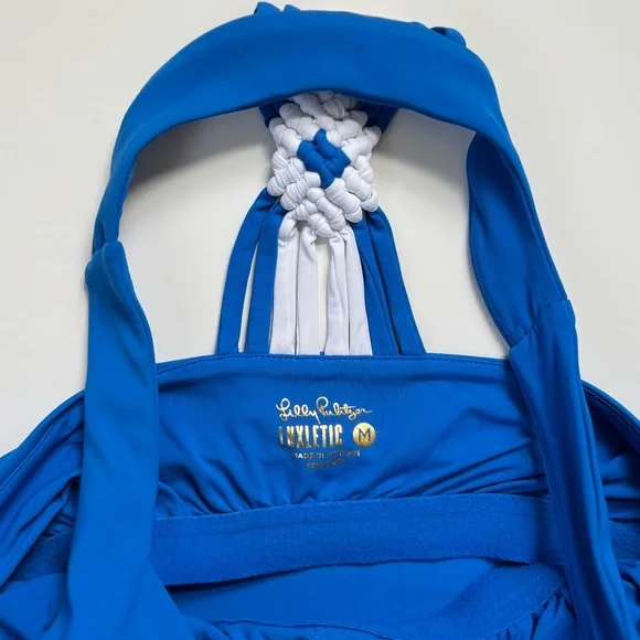 Lilly Pulitzer Luxletic UPF 50 Pilar Bra tank in Blue Size M - Picture 10 of 11